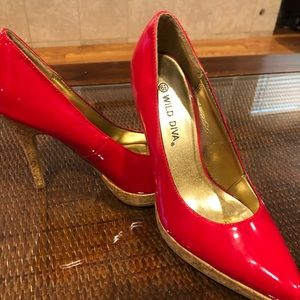 High heels size 6 1/2 Red